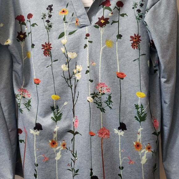 NoraCora L Long Sleeve Light Blue Blouse - Picture 9 of 12